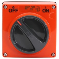 Clipsal - 56 Series Surface Switch IP66 1 Gang 3 Pole 20A Less Enclosure Resistant Orange Clipsal - 56 Series Surface Switch IP66 1 Gang 3 Pole 20A Less Enclosure Resistant Orange