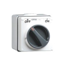 Clipsal - 56 Series Surface Switch 1 Gang, 3 Pole, 500VAC, 32A Resistant White Electric Clipsal - 56 Series Surface Switch 1 Gang, 3 Pole, 500VAC, 32A Resistant White Electric