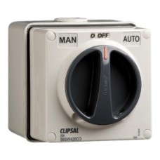 Clipsal - 56 Series Surface Switch 1 Gang, 4 Pole, 500VAC, 20A, Reversing and Changeover Grey Clipsal - 56 Series Surface Switch 1 Gang, 4 Pole, 500VAC, 20A, Reversing and Changeover Grey