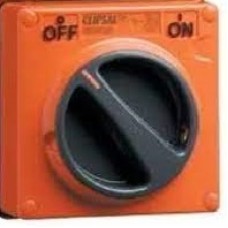 Clipsal - 56 Series Surface Switch IP66 1 Gang 4 Pole 20A Less Enclosure Resistant Orange Clipsal - 56 Series Surface Switch IP66 1 Gang 4 Pole 20A Less Enclosure Resistant Orange