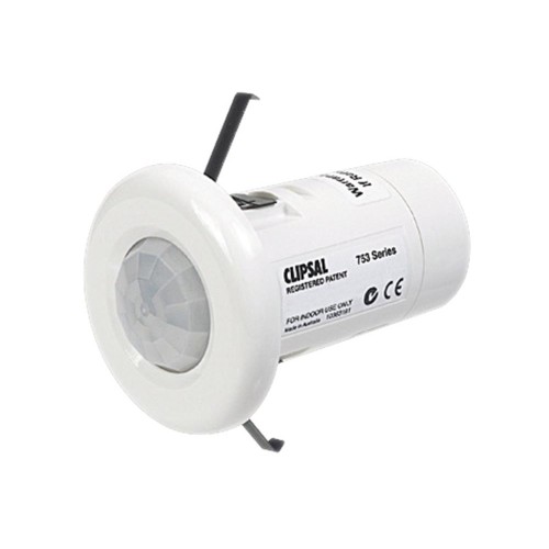 Clipsal - Motion Infrared Sensor 10A, 3 Wire, Flush Mount White Electric Clipsal - Motion Infrared Sensor 10A, 3 Wire, Flush Mount White Electric