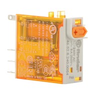 Finder 46 Series Miniature Relay 8A 2 CO 240V AC Coil with PB plus LED plus Mech. Indicator Finder 46 Series Miniature Relay 8A 2 CO 240V AC Coil with PB plus LED plus Mech. Indicator