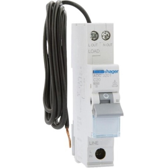 RCBO Electronic 1M 1P 6kA C-10A 30mA A Class RCBO Electronic 1M 1P 6kA C-10A 30mA A Class