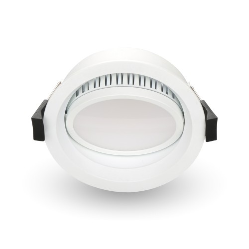 Round 10W Adjustable Dimmable LED Downlight White Round 10W Adjustable Dimmable LED Downlight White