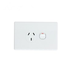 Bevelled Edge 15A Single GPO WHITE Bevelled Edge 15A Single GPO WHITE