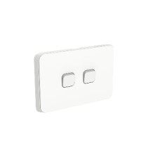ICONIC 2-Gang Switch V/White ICONIC 2-Gang Switch V/White