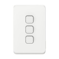 ICONIC 3-Gang Switch V/White