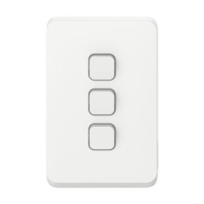 ICONIC 3-Gang Switch V/White ICONIC 3-Gang Switch V/White