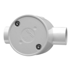 Clipsal Junction Box, Standard Deep, 20mm I.D, 2 Way Through Entry, Grey Clipsal Junction Box, Standard Deep, 20mm I.D, 2 Way Through Entry, Grey