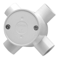 Clipsal Box Junction Round Deep 4 Way 20mm, Grey
