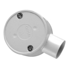Clipsal Junction and Adaptable Boxes PVC, Round Junction Boxes - 20mm Entries, 1 Way, Grey
