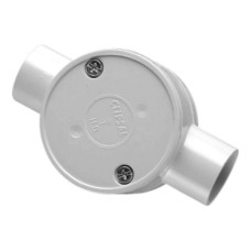 Clipsal Junction Box, Standard, 20mm I.D, 2 Way Through Entry, Grey