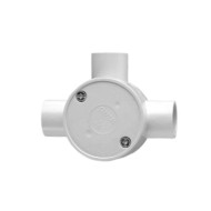 Clipsal Junction and Adaptable Boxes PVC, Round Junction Boxes - 25mm Entries, 3 Way, Grey
