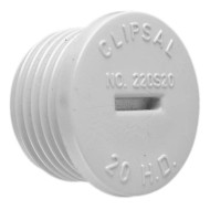 Clipsal Solid Fittings - PVC, Conduit Plugs - Screwed, 25mm, Grey