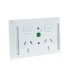 Clipsal - Pro Series Twin Power Point Horizontal Mount,10mA RCD 10A, 250V, Extra Vivid White Clipsal - Pro Series Twin Power Point Horizontal Mount,10mA RCD 10A, 250V, Extra Vivid White