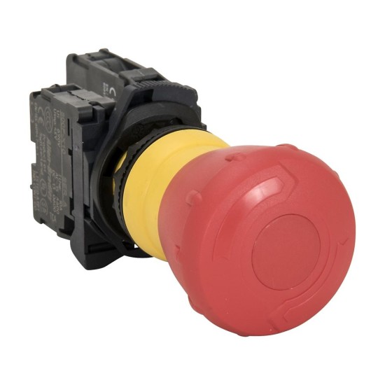 Sprecher and Schuh D7 E Stop 22.5mm Complete Plastic 2 POS 40mm Operator MOM Twist to Release RD 1NC