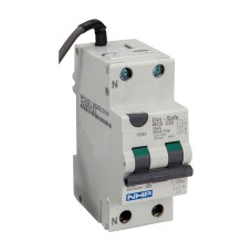 NHP DIN-T Residual Current Device Short Body w/ Overcurr 10kA 20A 1Pole and N C Curve 30mA Type AC NHP DIN-T Residual Current Device Short Body w/ Overcurr 10kA 20A 1Pole and N C Curve 30mA Type AC