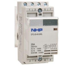 NHP DIN-T DIN Contactors 25A 4 Normally Open Contacts Coil Voltage 240V AC NHP DIN-T DIN Contactors 25A 4 Normally Open Contacts Coil Voltage 240V AC