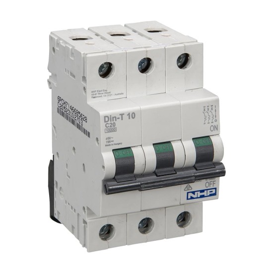 NHP DIN-T Miniature Circuit Breaker 10kA 3Pole 50A C Curve NHP DIN-T Miniature Circuit Breaker 10kA 3Pole 50A C Curve