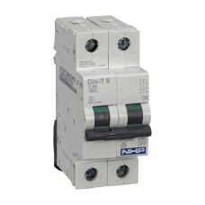 NHP DIN-T Miniature Circuit Breaker 6kA 2Pole 4A C Curve NHP DIN-T Miniature Circuit Breaker 6kA 2Pole 4A C Curve