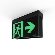 EV-MERCURY-24M Black LED Universal Mtd Exit . Maint All Running Man EV-MERCURY-24M Black LED Universal Mtd Exit . Maint All Running Man