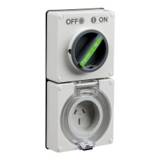 Easy56, Switched Socket, 3 Pin, 15A, 250V- Less Enclosure Easy56, Switched Socket, 3 Pin, 15A, 250V- Less Enclosure
