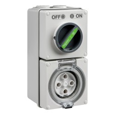 Easy56, Switched Socket, 4 Pin, 32A, 500V Easy56, Switched Socket, 4 Pin, 32A, 500V