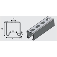 E1000S 41x41mm Slotted Channel/Strut G E1000S 41x41mm Slotted Channel/Strut G