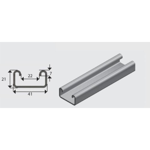 E3300 41x21mm Channel/Strut HDG E3300 41x21mm Channel/Strut HDG