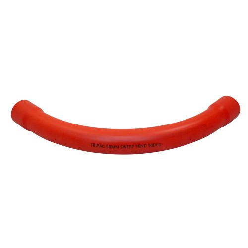 FITTING SWEEP BEND 90DEG 50MM ORANGE FITTING SWEEP BEND 90DEG 50MM ORANGE