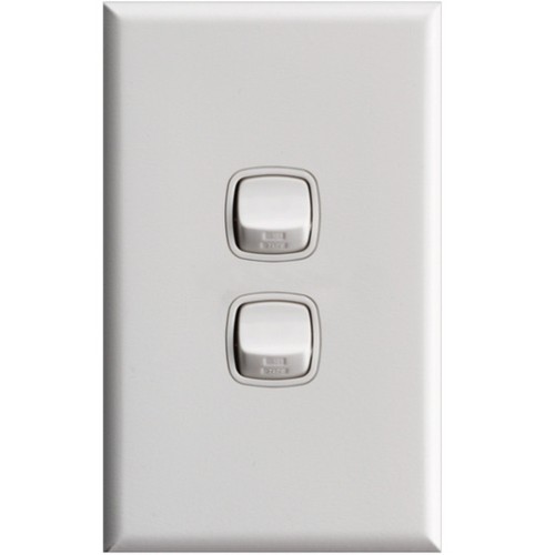 HPM XL 2-Gang Switch WHT HPM XL 2-Gang Switch WHT