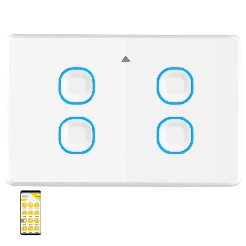 Ikuü Smart Wi-Fi Quad Gang Light Switch Ikuü Smart Wi-Fi Quad Gang Light Switch