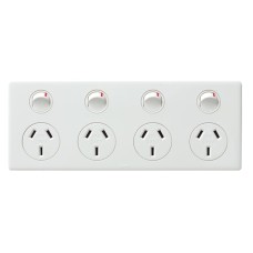 Legrand Excel Life 10A Quad Powerpoint White