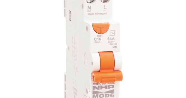 M6RCBD0630CAN Rcbo Mod6 1P+N 6Ka 06A C Curve 30Ma Type A S/Neut Compact 2S