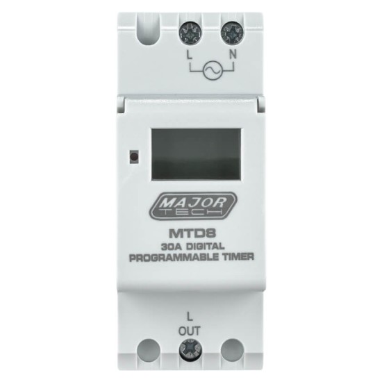 Major Tech MAJMTD8 Digital Programmable Timer Major Tech MAJMTD8 Digital Programmable Timer