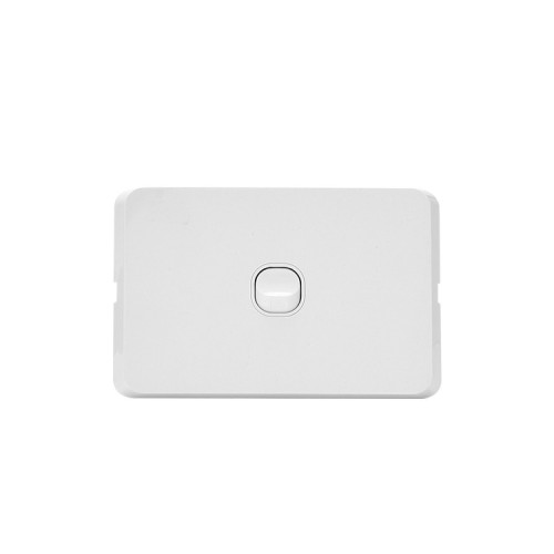Bevelled Edge 1-Gang Grid Plate & Cover WHITE