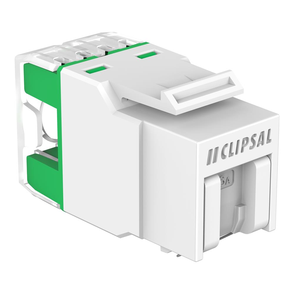 RJ45 JACK CAT6A UTP KEYSTONE SH WHITE