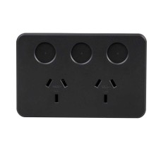 SAL PIXIE SMART TWIN SWITCH SOCKET OUTLET 240 VOLT 10A BLACK SAL PIXIE SMART TWIN SWITCH SOCKET OUTLET 240 VOLT 10A BLACK