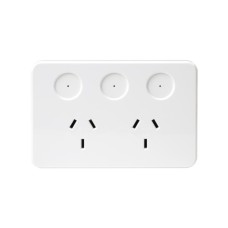 SAL PIXIE SMART TWIN SWITCH SOCKET OUTLET 240 VOLT 10A WHITE SAL PIXIE SMART TWIN SWITCH SOCKET OUTLET 240 VOLT 10A WHITE
