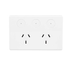 SAL PIXIE SMART TWIN SWITCH SOCKET OUTLET 240 VOLT 10A WHITE SAL PIXIE SMART TWIN SWITCH SOCKET OUTLET 240 VOLT 10A WHITE