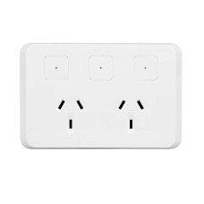SAL PIXIE SMART TWIN SWITCH SOCKET OUTLET 240 VOLT 10A WHITE SAL PIXIE SMART TWIN SWITCH SOCKET OUTLET 240 VOLT 10A WHITE