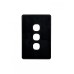 Flat Cat - Switch Plate Vertical 3 Gang (Less Mech) Flat Cat - Switch Plate Vertical 3 Gang (Less Mech)