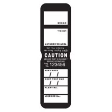 Self Adhesive Yearly Test Tag Black Self Adhesive Yearly Test Tag Black