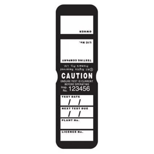 Self Adhesive Yearly Test Tag Black Self Adhesive Yearly Test Tag Black