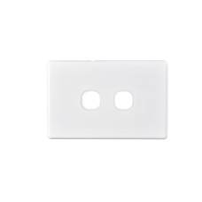 Slimline 2-Gang Cover White