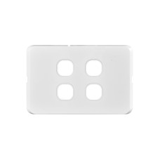 Slimline 4-Gang Cover WHITE