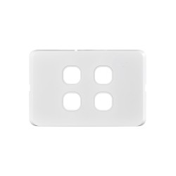 Slimline 4-Gang Cover WHITE