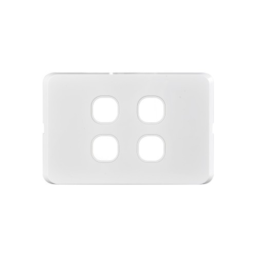 Slimline 4-Gang Cover WHITE