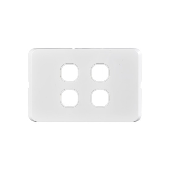 Slimline 4-Gang Cover WHITE