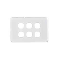 Slimline 6-Gang Cover WHITE Slimline 6-Gang Cover WHITE